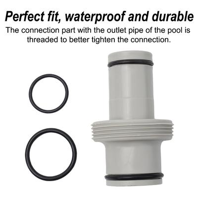 Connector For Intex Split Hose Plunger Valve Pool Part 1.5in To 1.25in Straight Connector Pool Adapter Straight Joint