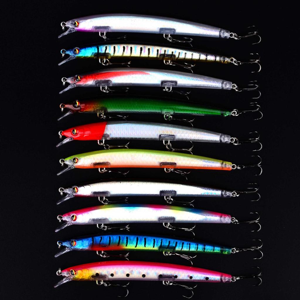 Flying Minnow Laser Fishing Lure - Floating, Long Cast for Bass & Freshwater/Sea Fishing