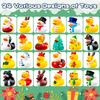 2025 Adventskalender Weihnachts-Enten, 24 Stück Gummi-Enten Adventskalender 24 Tage Weihnachts-Countdown Spielzeug für Weihnachtsfeier Gastgeschenke Kinder Kleinkinder