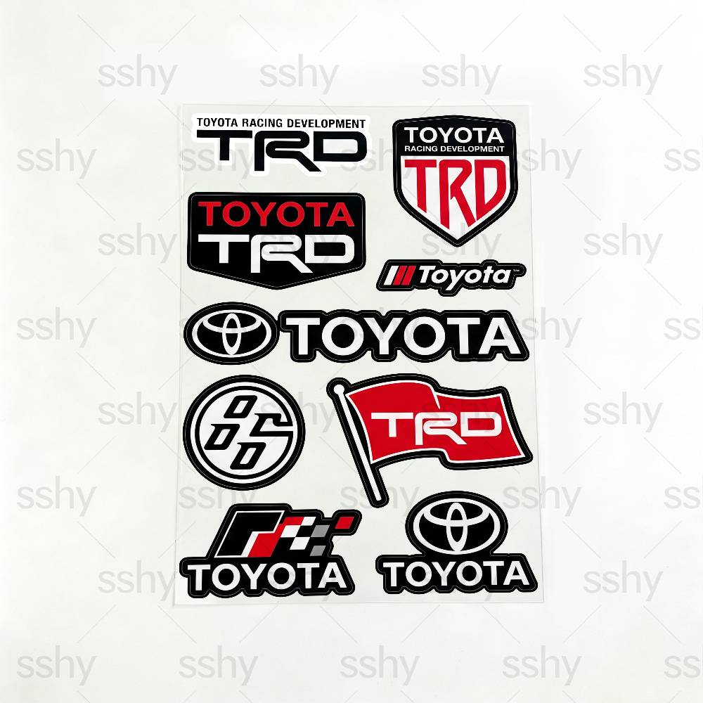 FOR TOYOTA TRO Universal Multi-Purpose Reflective Waterproof Stickers Scratch Conceal For Auto Bike Helmet Mug Fridge Decoration