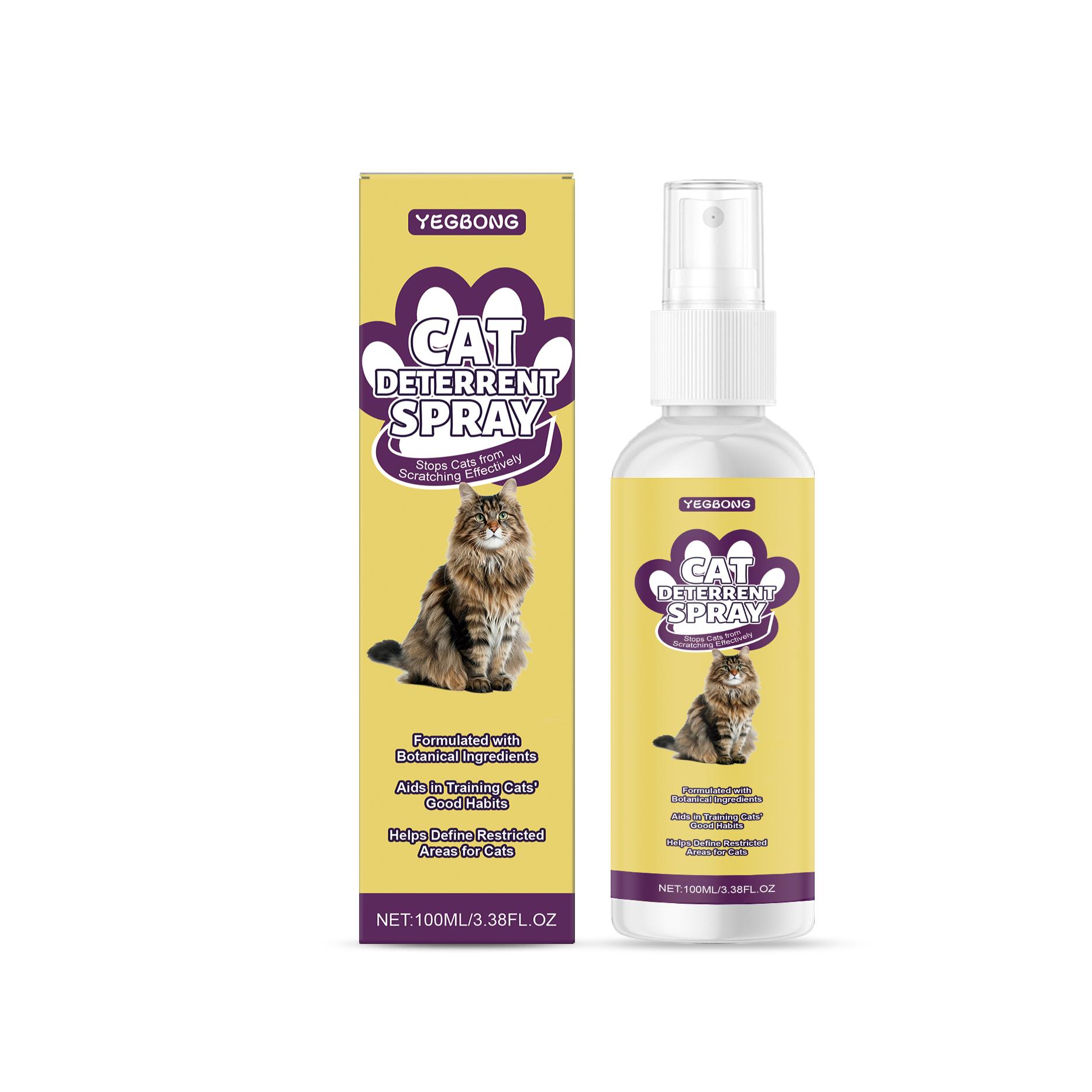 

Yegbong Cat Scratch-Repellent Spray - Gentle and Non-Irritating, Comfortably Guides Cat Behavior, Protects Furniture and Sofas, Pet Supplies 100ml