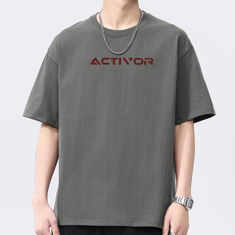 

New Summer Men s Round Neck Printed Short-sleeved T-shirt Thin Casual Youth Half-sleeved Shirt S