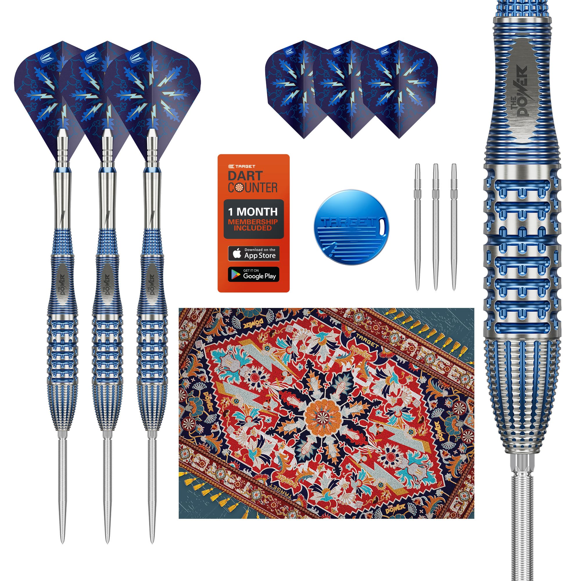 

TARGET POWER 9FIVE Gx2 Swiss Point Steel 24g Phil Taylor Model Darts Barrel Set Darts, (190491),