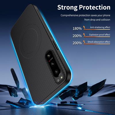 Magnetische Luxus Kabellose Lade Handyhülle Für Sony Xperia 1 VI 1VII Xperia 5 II 5 VI Matte Kohlefaser Panzer Stoßfeste Hülle