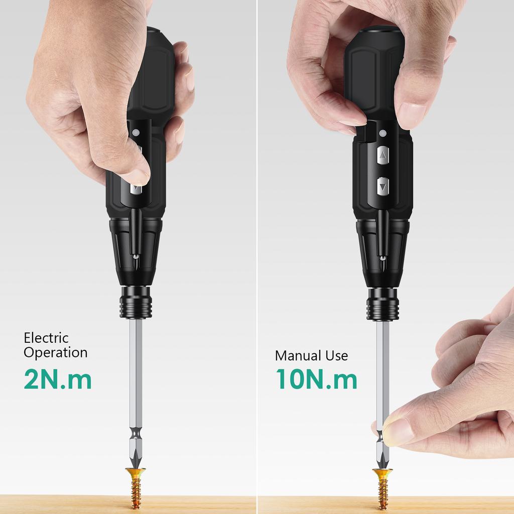 Cordless Electric Screwdriver 9 In 1 Rechargeable Screwdriver Set Portable Automatic Home Repair Tool Kit with LED Lights