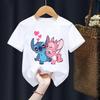 Disney Stitch Summer Graphic T-Shirt Hollow Series Short Sleeve T-Shirt