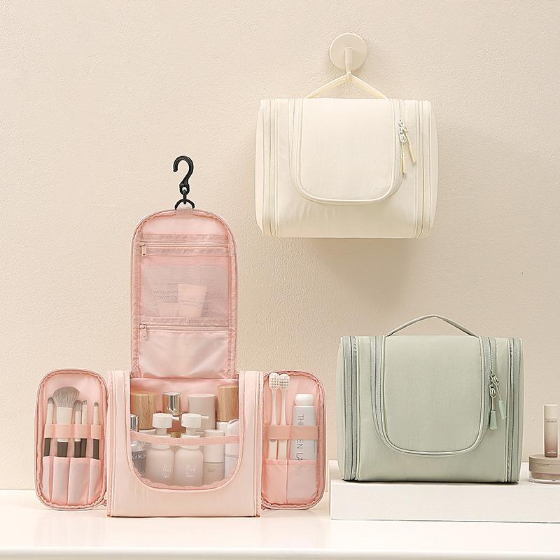 Portable Hanging Toiletry Bag With Waterproof Multi Pockets For Travel Business Trips Vacation