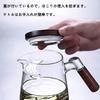MiniMood Heat-Resistant Glass Teapot with Wooden Handle and Integrated Filter, Transparent (700ml)
