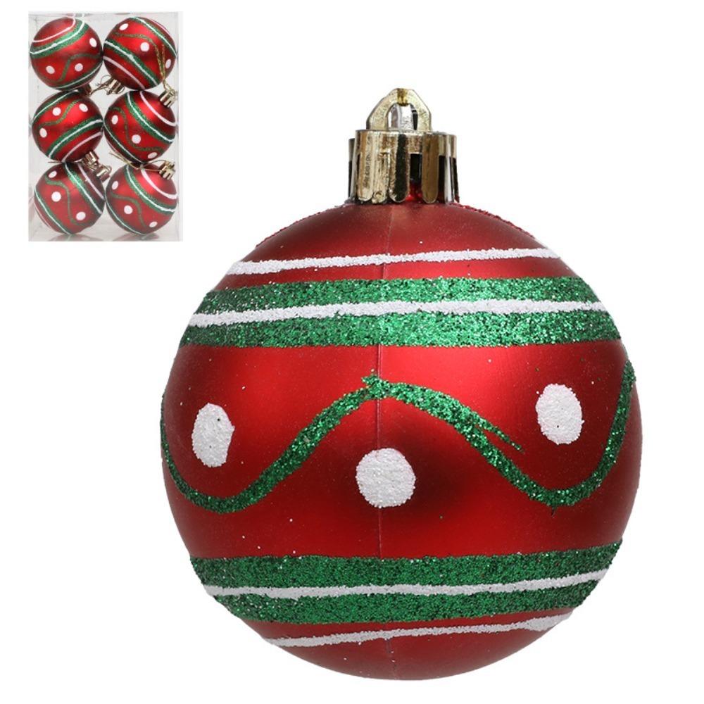 

6 шт./кор. гальванизированный расписной шар, украшение на рождественскую елку, сделай сам, поделки, расписные новогодние рождественские подарки, коробки, подвеска, кулон