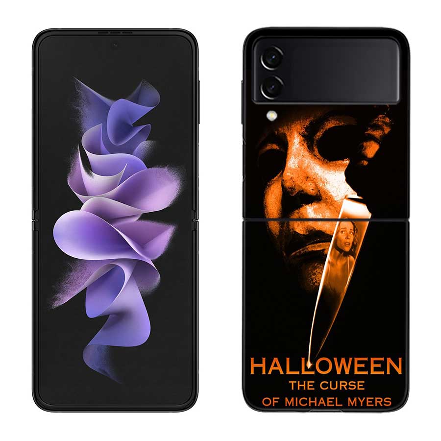 Halloween The Curse Of Michael Myers Horror Movie Case for Samsung Galaxy Z Flip 6 Flip 5 4 3 5G Black Cell Phone Cover Samsu