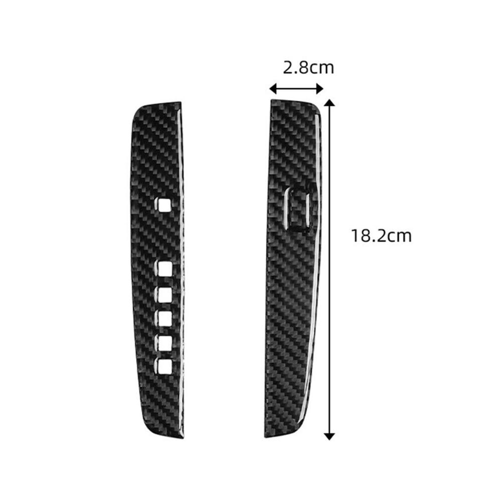 2Pcs Car Interior Shifter Cover Trim Black Carbon Fiber Decoration Trim For Honda-Accord 2013-2017 High Quality Car Accesspries