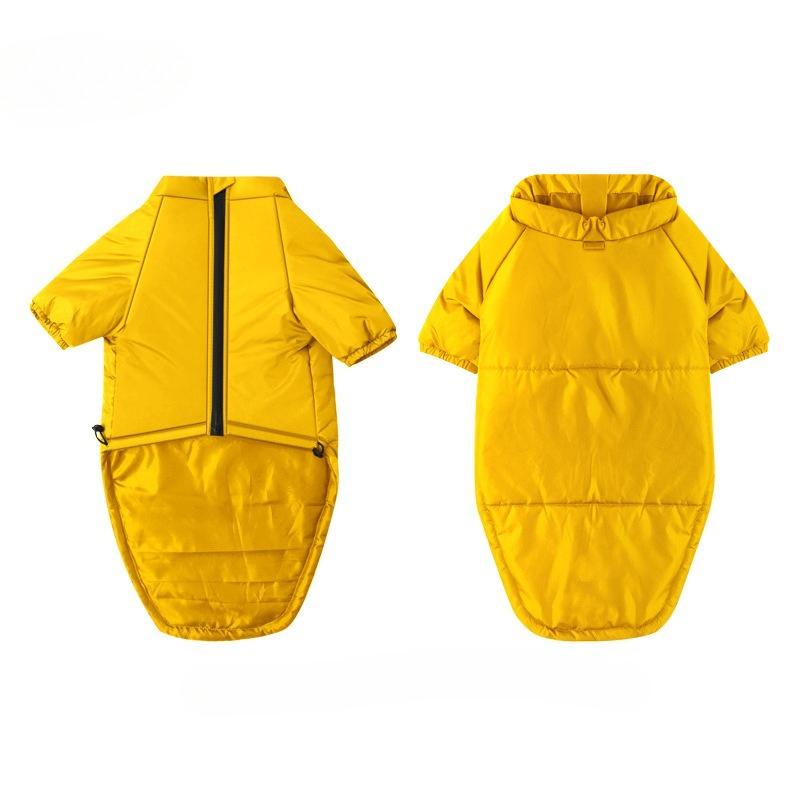 Large Dog Winter Apparel New Cross Border Pet Dog Cotton Padded Coat Fleece Lined Two Legged Clothing