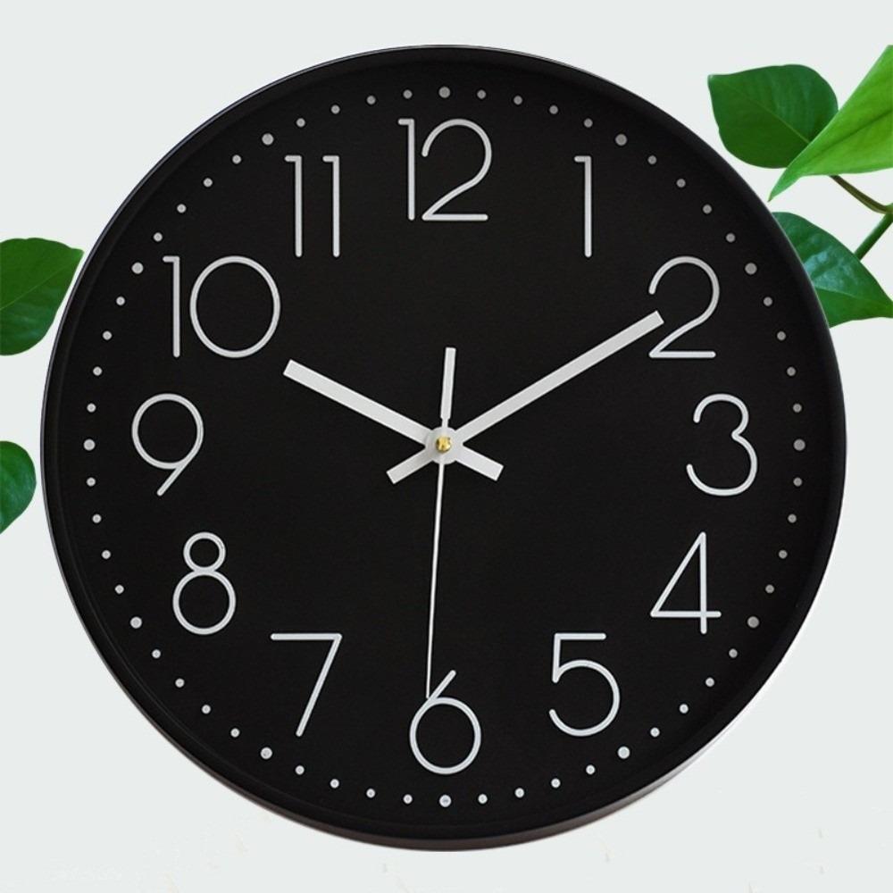 Home Decor Minimalist Wall Clock Silent Clock 3D Digital Clock Quartz Wall Clock Bedrooms Offices C