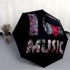 1pc Music Love Automatic Folding Umbrella - Compact 8-Rib Design, Durable Plastic & Iron, Lightweight for Outdoor Daily Use262