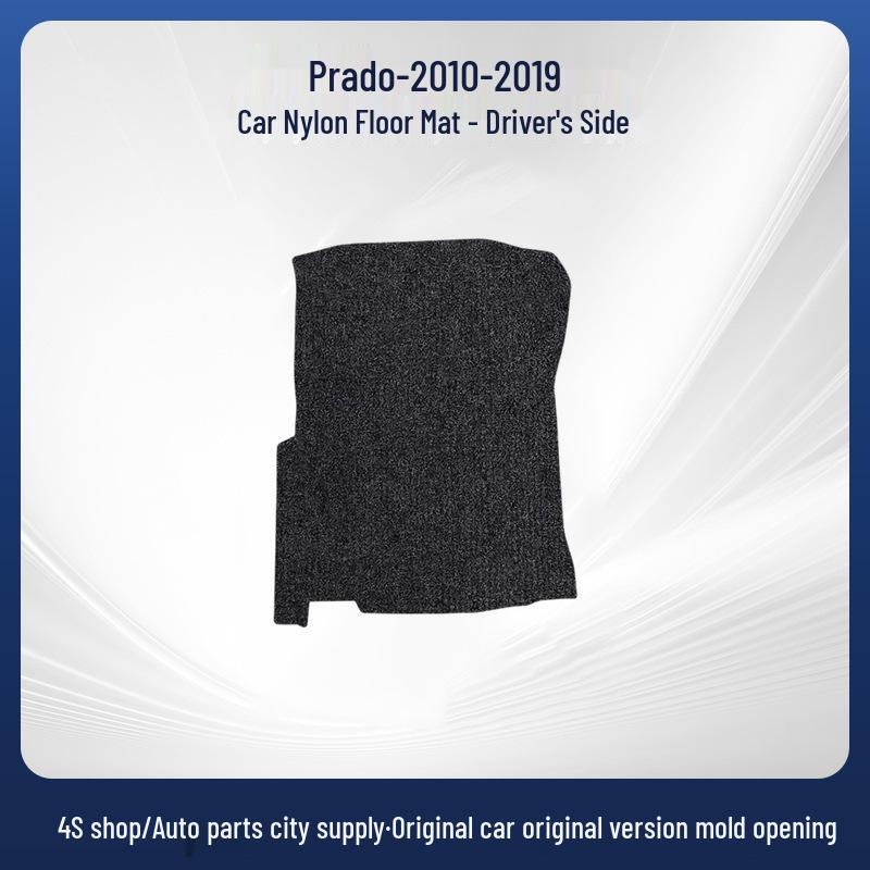 Black Nylon Car Mats for 10-19 Toyota Prado - Dirt-Resistant Interior Accessory