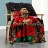 Cristiano Ronaldo 6 Personalized Text Blanket Lightweight Customizable Blanket Soft & Cozy Throw For Home Decor Office Chair Office Seaside