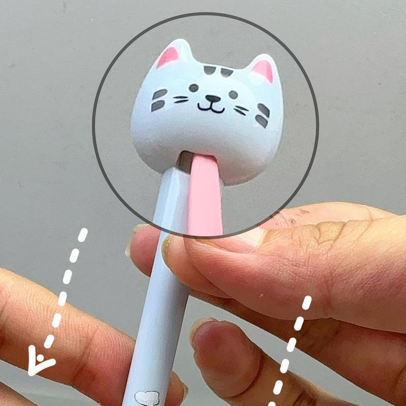 Creative Cat Tongue-out Gel Pen Set 0.5mm Quick-Drying Student Stationery Set for Children Kids Rewards