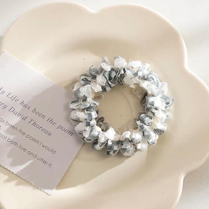 Lace Scrunchies French Chic Elastic Hair Bands Girls Colorful Ponytail Holder Headwear Hair Rope Women Hair Accessories