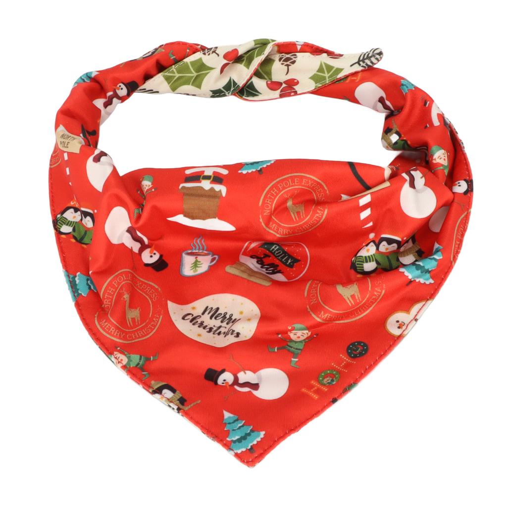 Hunde Lätzchen Cool Bequem Dreieckiger Druck Hunde Bandanas für Hunde Weihnachtsdekorationen Typ 4