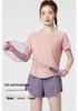 Plus Size Quick-Dry Loose Fit Yoga & Sports Suit: Elastic Short Sleeve T-Shirt & Shorts