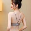 New Small Breasts Gather Front Buckle Women's Underwear Set, Summer Pure Desire Wind Shows Big Upper Support, Anti-drape Beautiful Back Bra Cover
