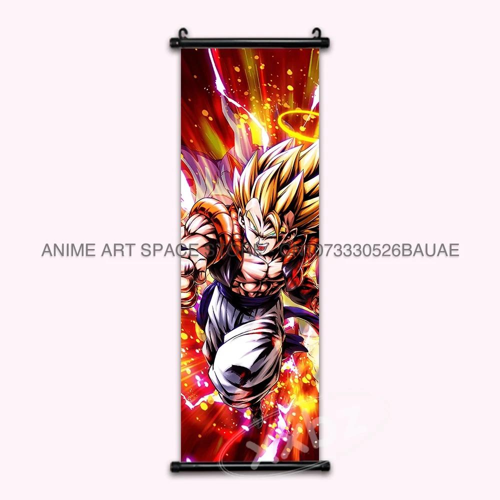 Dragon Ball Z Hanging Paintings Room Decorative Poster Hot Blooded Anime Saiyan Scrolls Picture Gotenks Vegeta Cartoon Wall Art