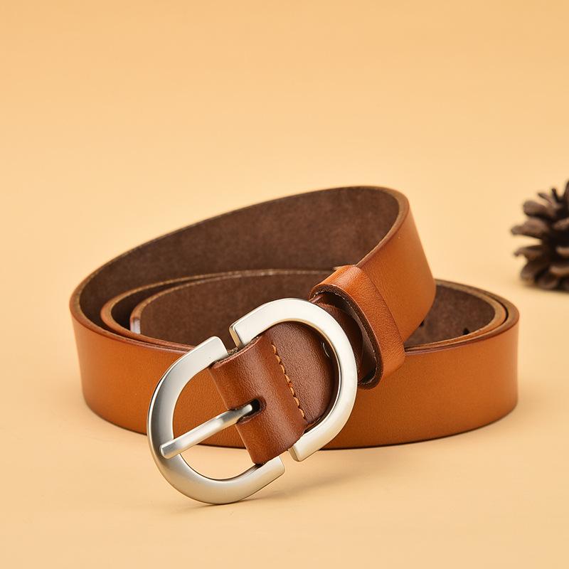 Manufacturers Sell New Leather Belt Custom Ladies Popular All-match Retro Jeans Pin Buckle Belt