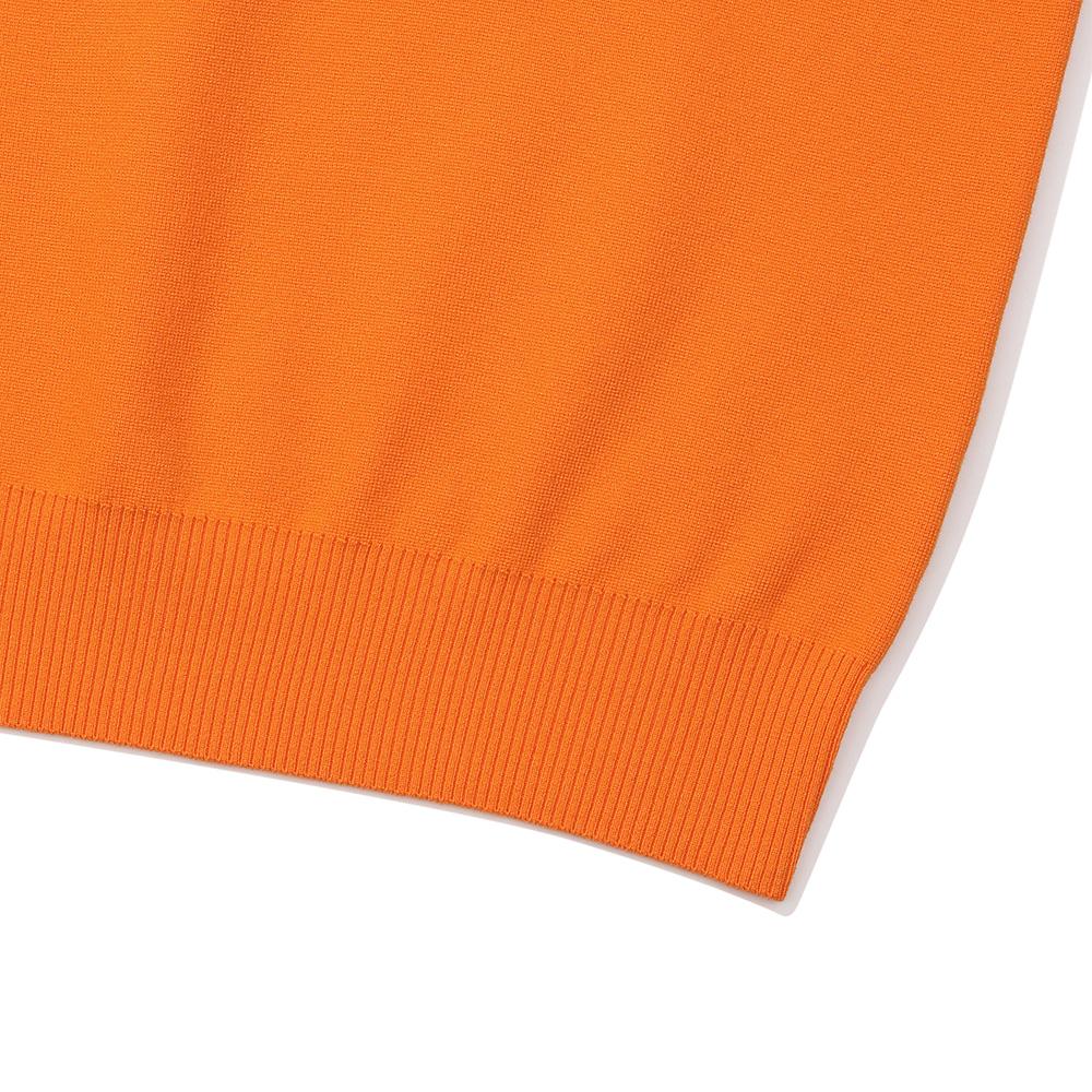 MALBON GOLF Basic Round Sweater Orange (Man)