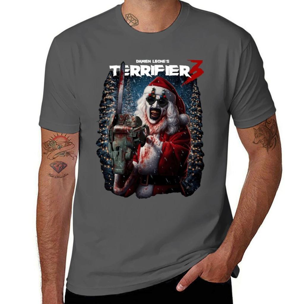 Terrifier 3 Christmas T-shirt Funny T Shirts Man Essential T Shirt Printed T Shirts For Man T-shirt