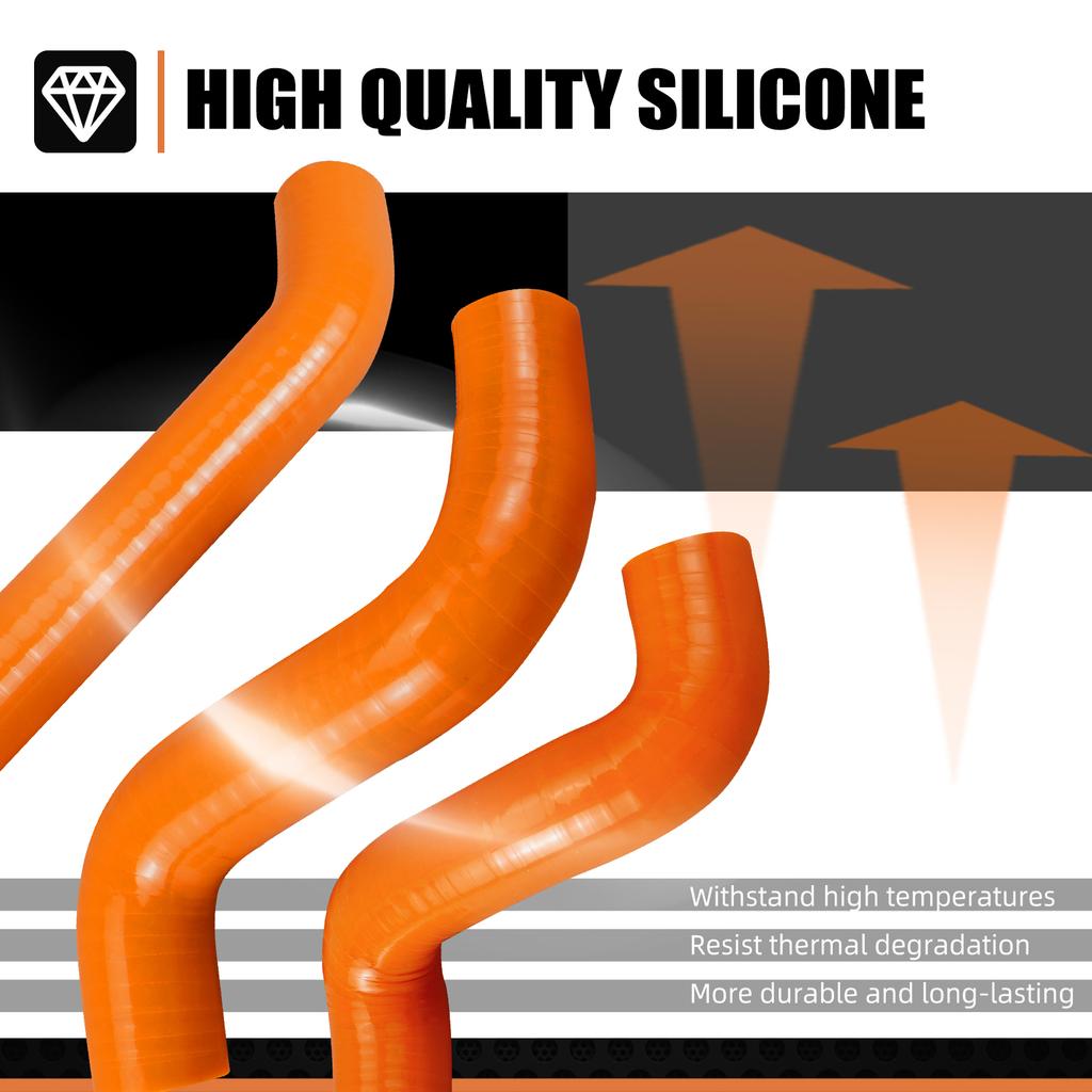 NICECNC For KTM EXC 450F 500F 2024 XWF 500 EXCF 450 500 Silicone Radiator Coolant Hose Kit For GasGas EC 450F 500F EW500F EX450F