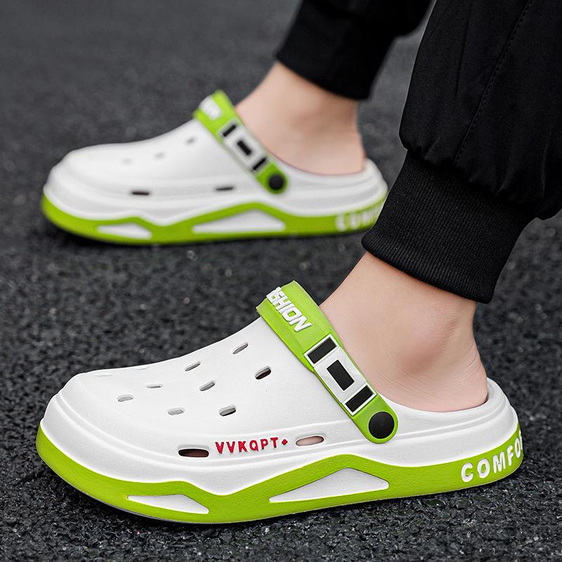 Men's EVA Hole Shoes for Summer Outdoor Wear New Beach Sandals Men's Non-slip Slippers