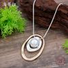 New matte hollow geometric ring long pendant women's fashion versatile irregular oval long necklace