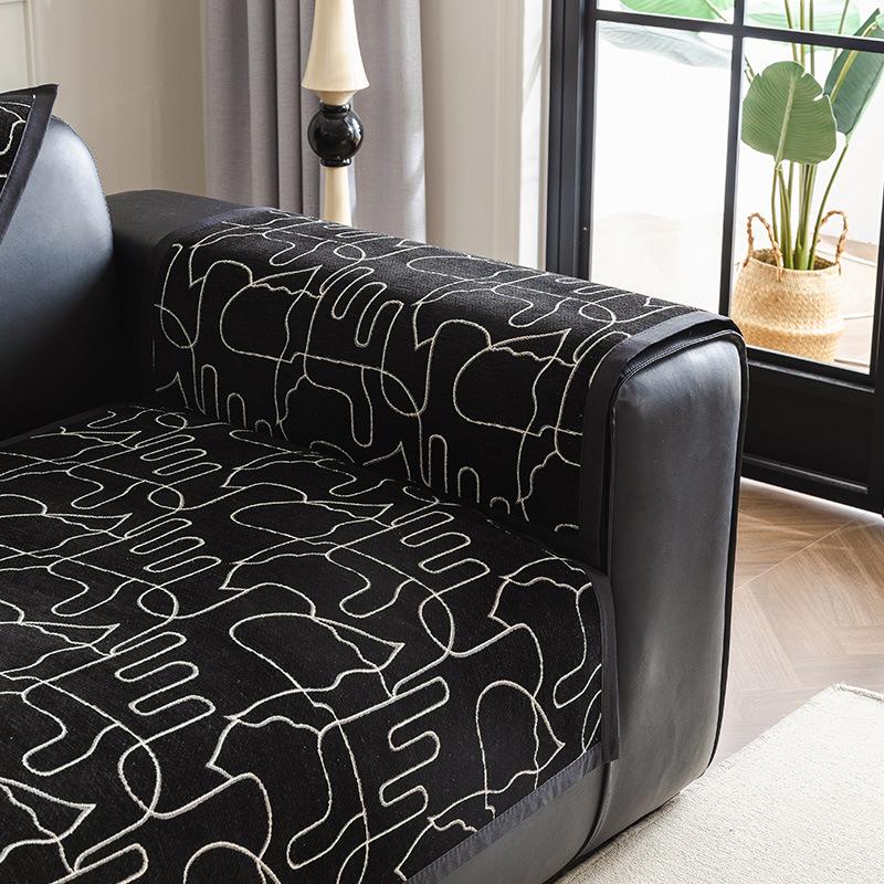 Chenille Sofa Cushion, Universal In All Seasons, Non-Slip And Dirt-Resistant Seat Cushion, Light Luxury And High-End Sofa Cover, Cloth Towel