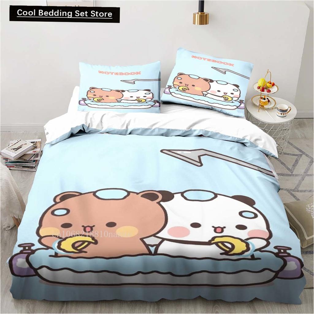 Cute Bubu and Dudu Cartoon Print All Season Twin Bedding Set 2/3 Piece Comforter Set Bed Duvet Cover Double King Comforter Cover