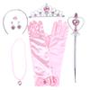 6Pcs/Set Princess Crown Magic Wand Necklace Gloves Accessories Girl Beauty Sets