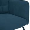 Rocking Chair with Footstool Blue Velvet
