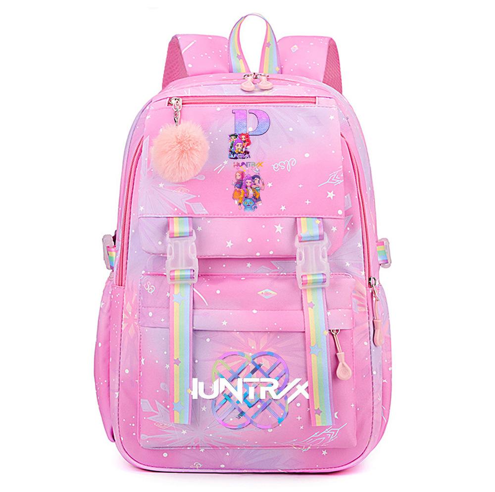 Rucsac Drăguț Anime K-Pop Vânători de Demoni Imprimat pentru Adolescent Student Fată Băiat Rucsac Rucsac Capacitate Mare Geantă de Călătorie Mochila