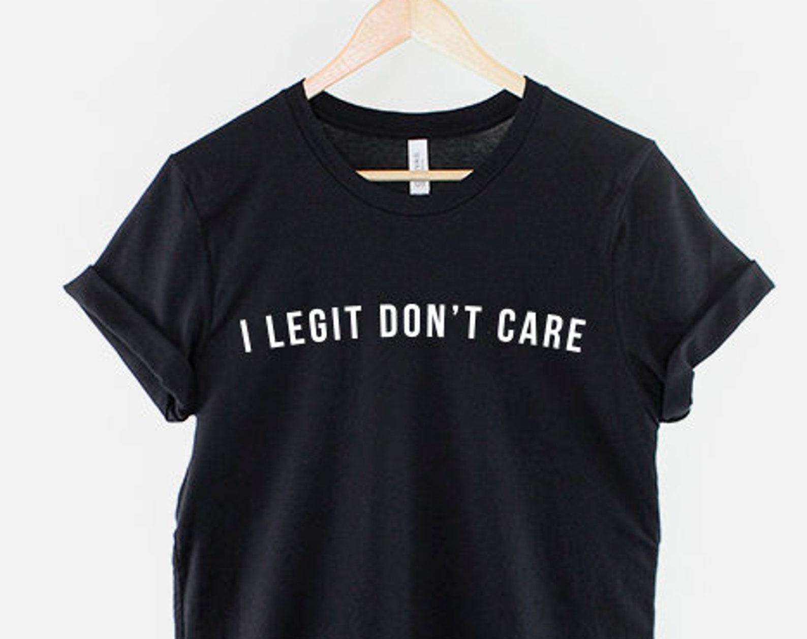 Dont Care T-Shirt: Moody Teen Attitude - Funny Graphic Tee, Unisex Fit, Soft Cotton Blend S
