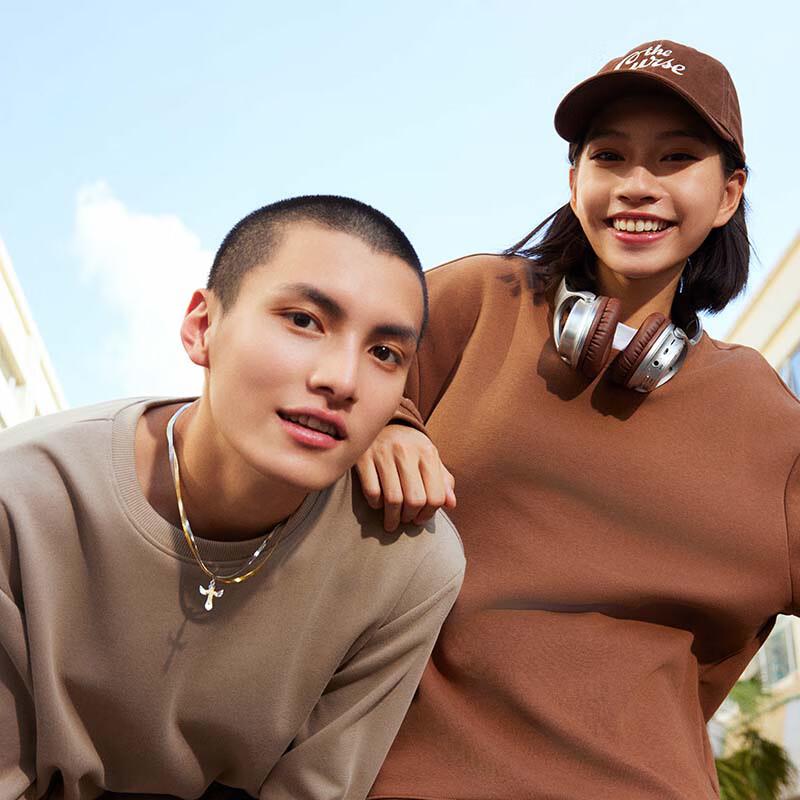 Jeanswest Men's American Letter Print Crew Neck Sweatshirt