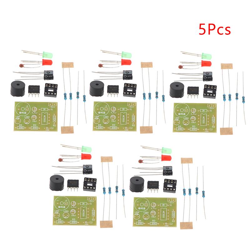 Ne555 Diy Kit Led Flasher & Signal Generator Circuit With Pcb For Electronics Education & Solder Practice