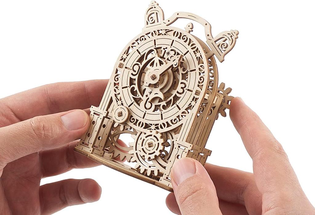 Ugears Vintage Alarm Clock 70163 Wooden Puzzle Craft Model No Glue or Tools Required