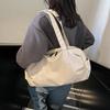 Casual canvas bag, short-distance travel bag, large-capacity sports fitness bag, versatile hand carry messenger duffel bag