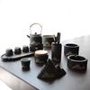 Zen Black Black Pottery Kung Fu Tea Set