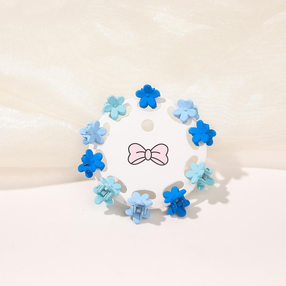 10 Pcs/set Cute Flower Stars Small Hair Claws for Girls Kids Hair Pins Colorful Hair Clips Crabs Fashion Hair Accessories