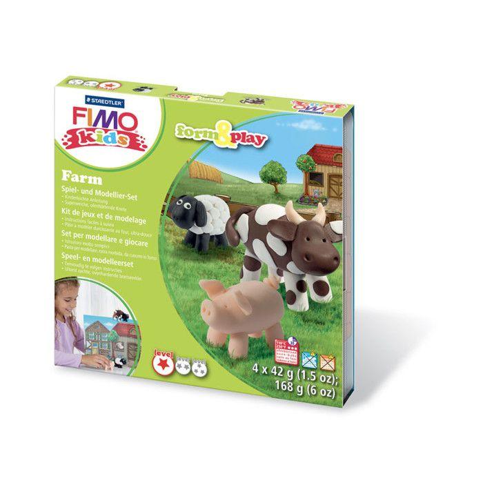 Kit de modelage - fimo - kids form &amp; play 'farm' - animaux de ferme - multicolore
