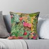 Black Cat In The Garden Square Pillowcase Polyester Linen Velvet Pattern Zip Decor Sofa Seater Cushion Case