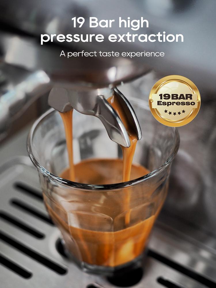 HiBREW H10A Semi Automatic Espresso Coffee Machine, 19Bar, Cold/Hot Coffee Maker