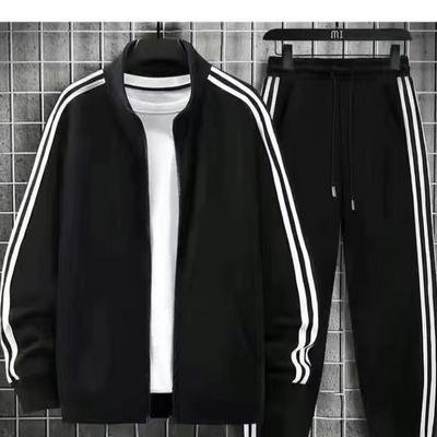 Erkek Spor Giyim Dik Yaka Kardigan Takımı Spor Giyim ve İlkbahar ve Sonbahar Jogging Bol Pantolon