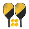 2PCS Pickleball Rackets Pickleball Paddle and Ball Set with Storage Bag Outdoor Sports Fitness Equipment Set Combination Yellow