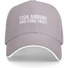 Fish Around And Find Trout Baseball Cap Polyester Casual Sun Protection Adjustable Hat